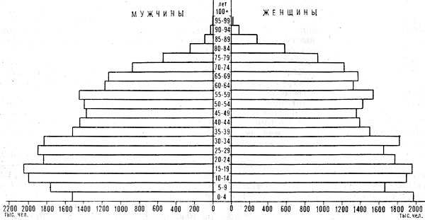 Возрастно-половая пирамида населения