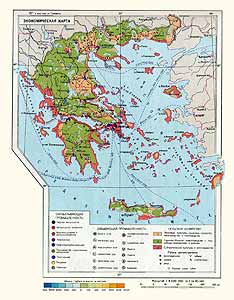 Греция. Экономическая карта