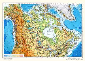 Канада. Физическая карта