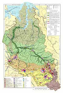 Западно-Сибирский район СССР. Экономическая карта